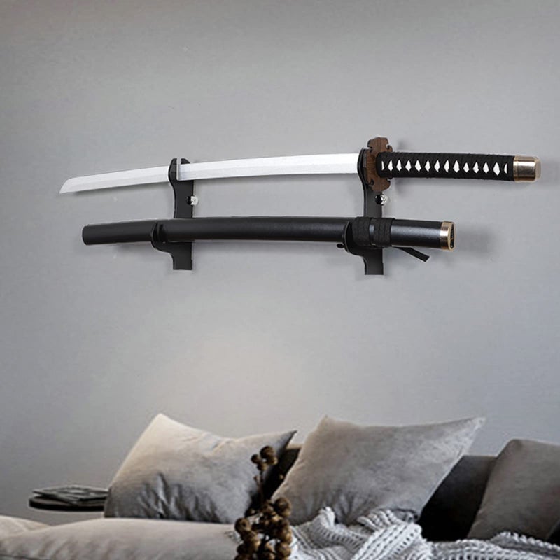 BYTOTU BYTOTU Katana Wall Mount  Black Plexiglass Sword Stand  Samurai Sword Holder