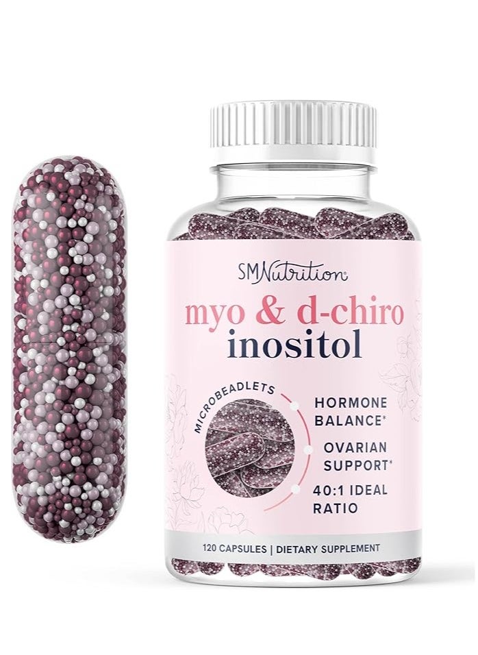 اس ام نيوتريشن Myo-Inositol & D-Chiro Inositol لتوازن الهرمونات للنساء 120 كبسولة 