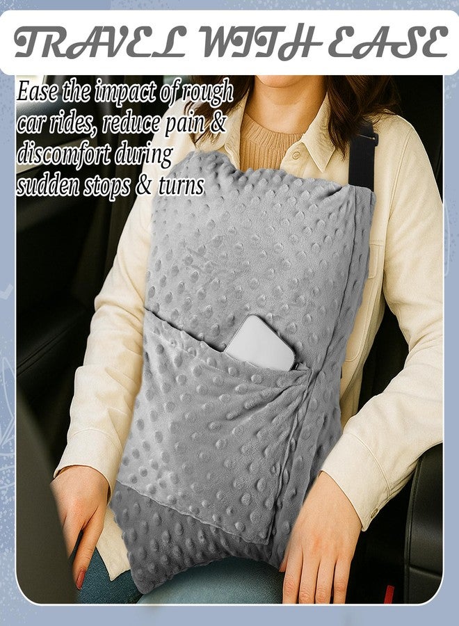 Geelin Hysterectomy Recovery Pillow with 2 Pocket for Abdominal Surgery, Hysterectomy Recovery Must Haves Essentials Abdominal Pillow Post Surgery Gifts for Women(Gray) - Image 5