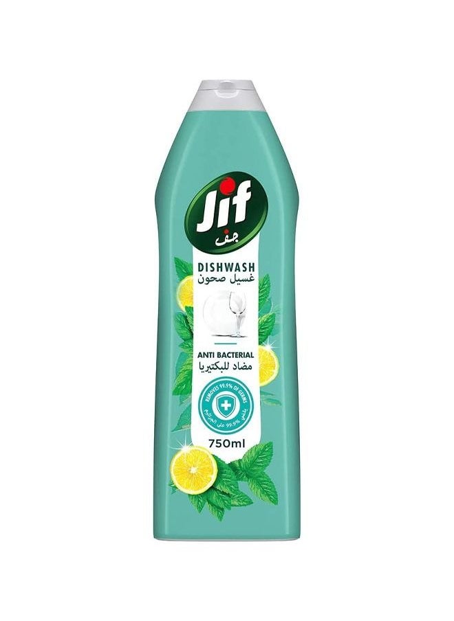 Jif Anti-Bacterial Dishwashing Liquid/Mint & Lemon/750 ml/Pack of 1  - Image 1