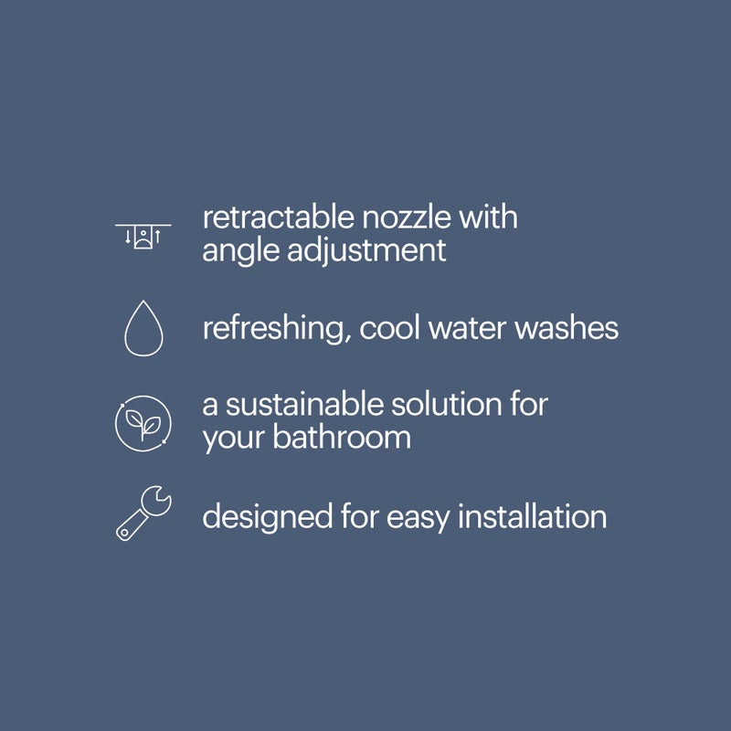Brondell Fresh Spa Adjustable, Bidet Attachment FSA-15 for Toilet Seats with Adjustable Single Nozzle, Side Arm Control, Thin Profile, White (Ambient Temperature) - Image 2