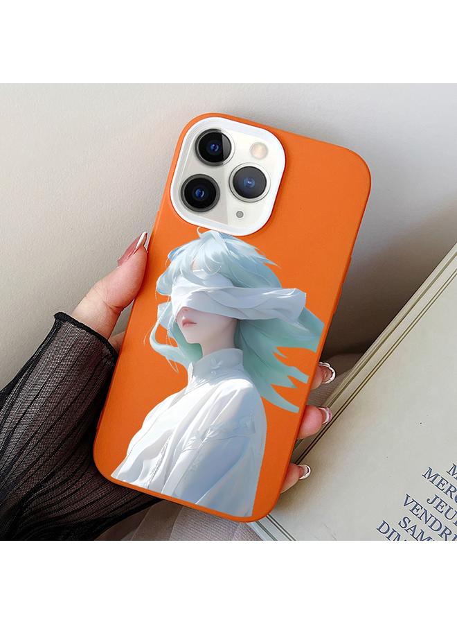 S-TOP Case For iPhone 11 Pro Blindfold Girl PC Hybrid TPU Phone Case - Image 1