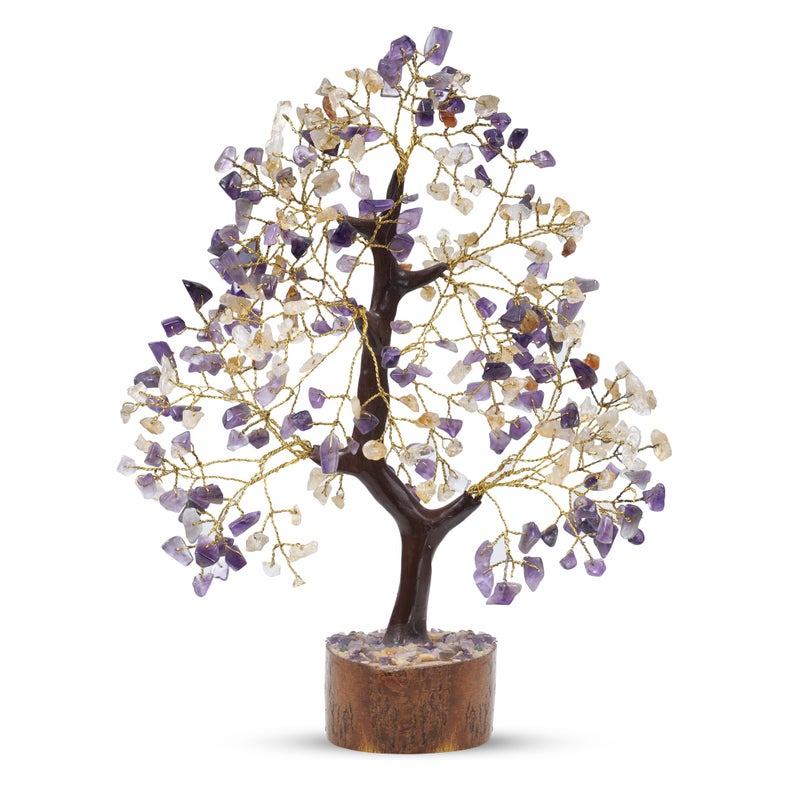 PYOR Amethyst Crystal Tree Citrine Stone Money Tree Gifts for Women Crystals Room Decor Aesthetic Meditation Accessories Office Shelf Decor