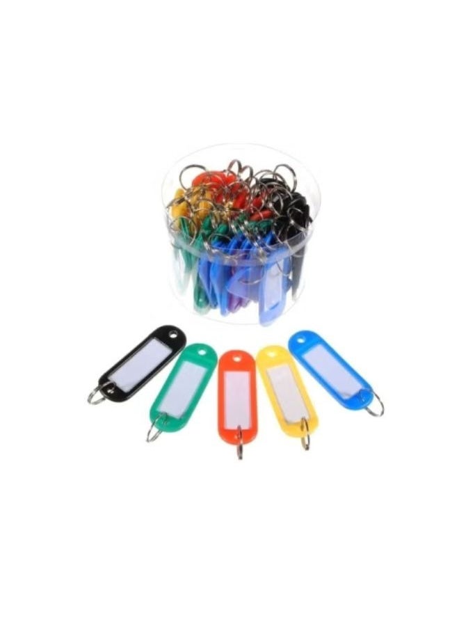 Generic 50-Piece Plastic Keychain Set Multicolour 