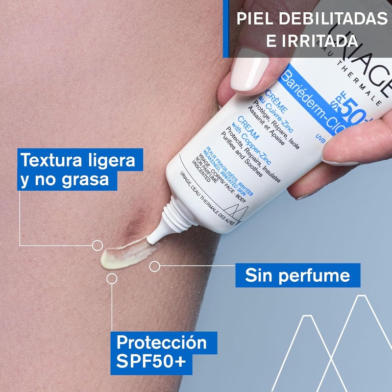 Uriage كريم يورياج بارييديرم-سيكا متعدد الاستخدامات مع واقي شمس SPF50+ - 40 مل - Image 2