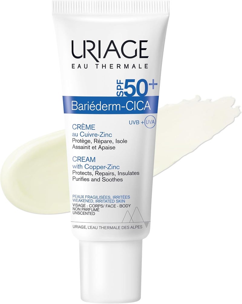 Uriage كريم يورياج بارييديرم-سيكا متعدد الاستخدامات مع واقي شمس SPF50+ - 40 مل - Image 1