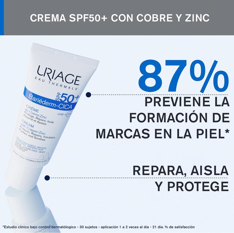 Uriage كريم يورياج بارييديرم-سيكا متعدد الاستخدامات مع واقي شمس SPF50+ - 40 مل - Image 4
