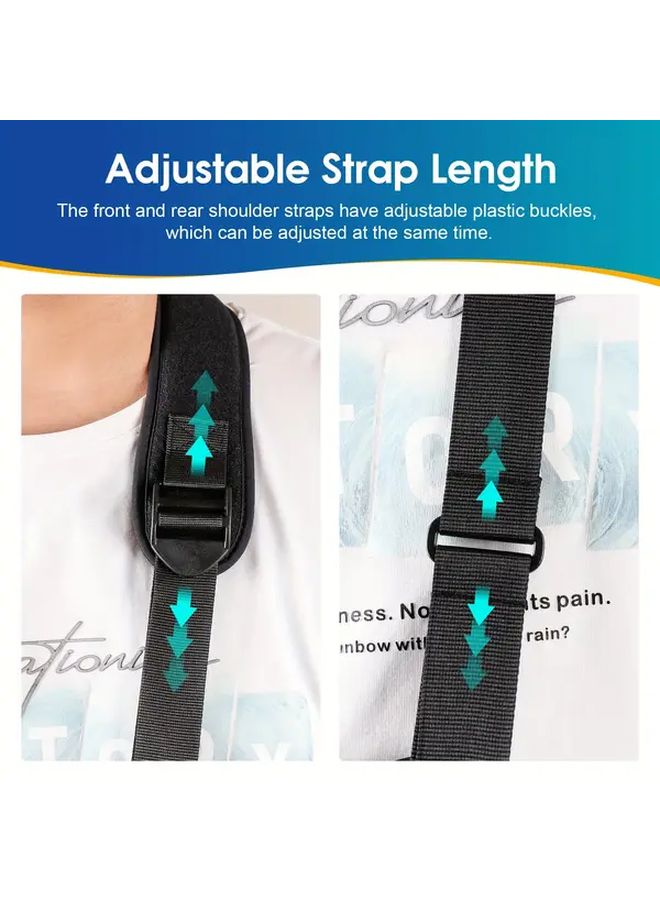 White Adjustable Arm Shoulder Stabilizer Brace Support For Injury Recovery - Image 3