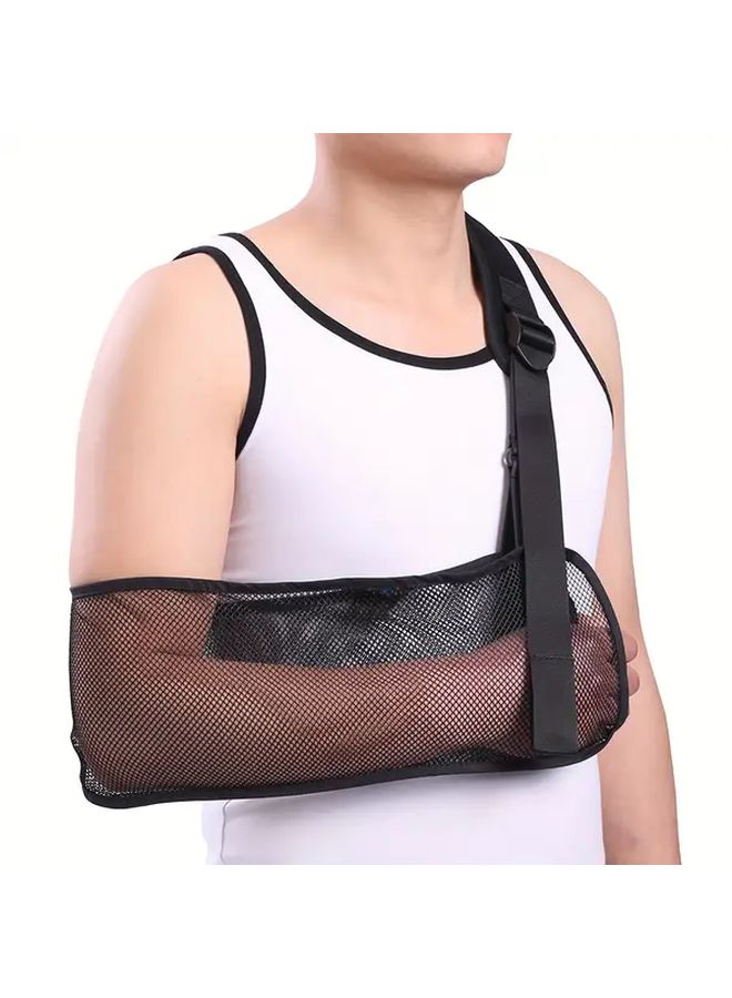 White Adjustable Arm Shoulder Stabilizer Brace Support For Injury Recovery - Image 4
