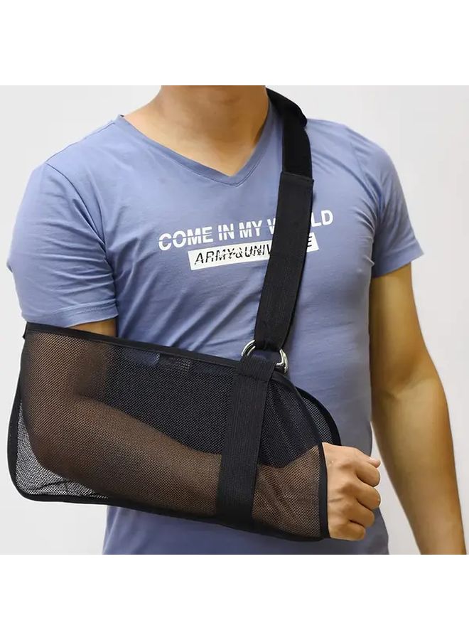 White Adjustable Arm Shoulder Stabilizer Brace Support For Injury Recovery - Image 5