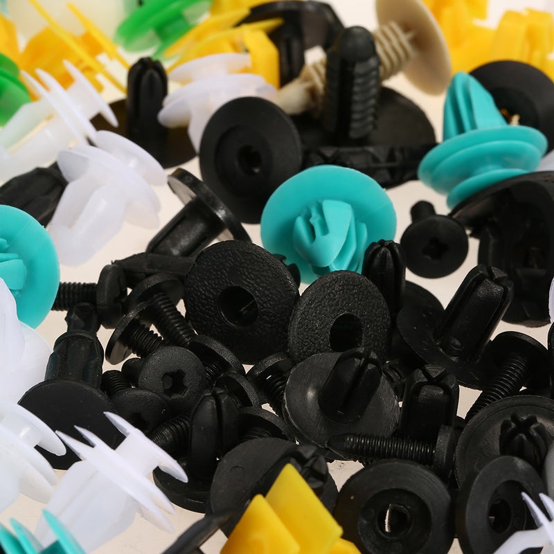 Auto Fastener Clips 100PCS Car Mixed Universal Door Trim Panel Rivet Bumper Plastic Clip Car Retainer Clips Car Accessories for All Car - Image 3