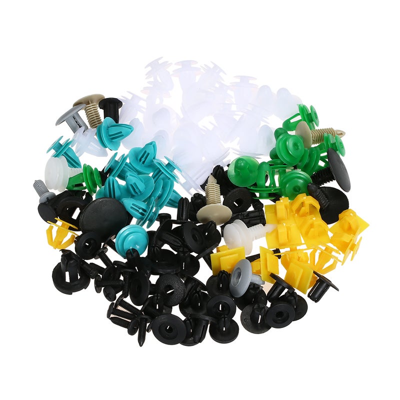 Auto Fastener Clips 100PCS Car Mixed Universal Door Trim Panel Rivet Bumper Plastic Clip Car Retainer Clips Car Accessories for All Car - Image 1