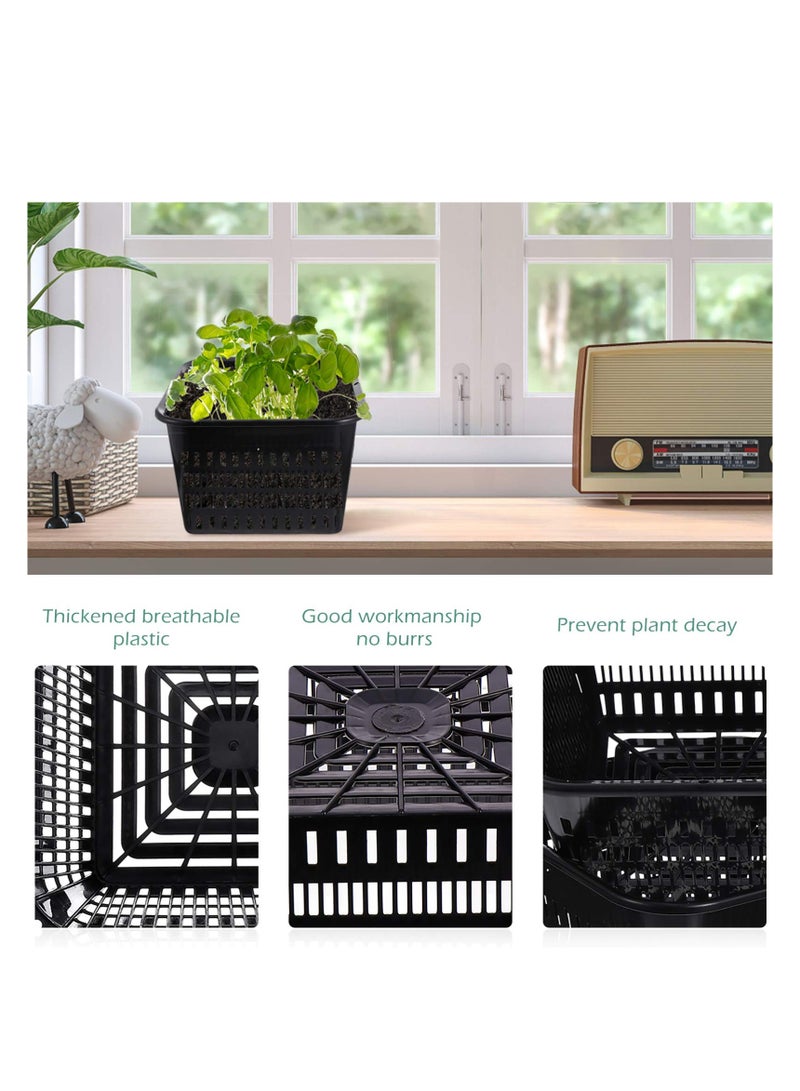 SYOSI Net Cups Pots, 5Pcs Plastic Outdoor Indoor Planters for Hydroponics Orchids Planting Pot Planting Mesh Basket Slotted - Image 4