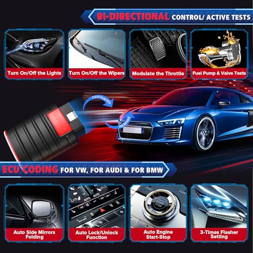 KINGBOLEN Ediag OBD2 Scanner Bluetooth, Bidirectional Scanner All System Diagnostic Tool for iOS & Android, ECU Coding, Active Test,15+ Reset Function, FCA AutoAuth, 1 Year Fr-ee Update from Thinkcar - Image 5