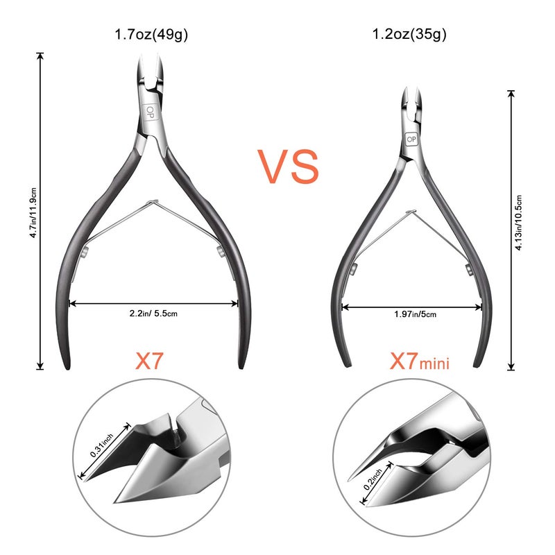 opove Cuticle Nippers Salon Grade for Manicurist Extremely Sharp Effortless Cuticle Trimmer Precise Clippers Pedicure Manicure Nail Care Tool, opove X7 mini, Space Gray - Image 5