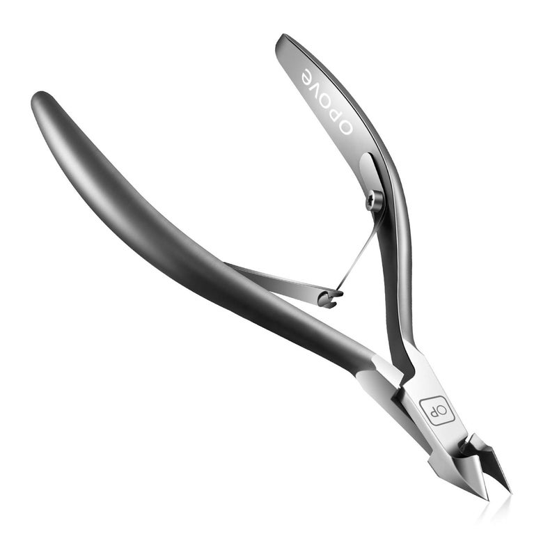 opove Cuticle Nippers Salon Grade for Manicurist Extremely Sharp Effortless Cuticle Trimmer Precise Clippers Pedicure Manicure Nail Care Tool, opove X7 mini, Space Gray - Image 1