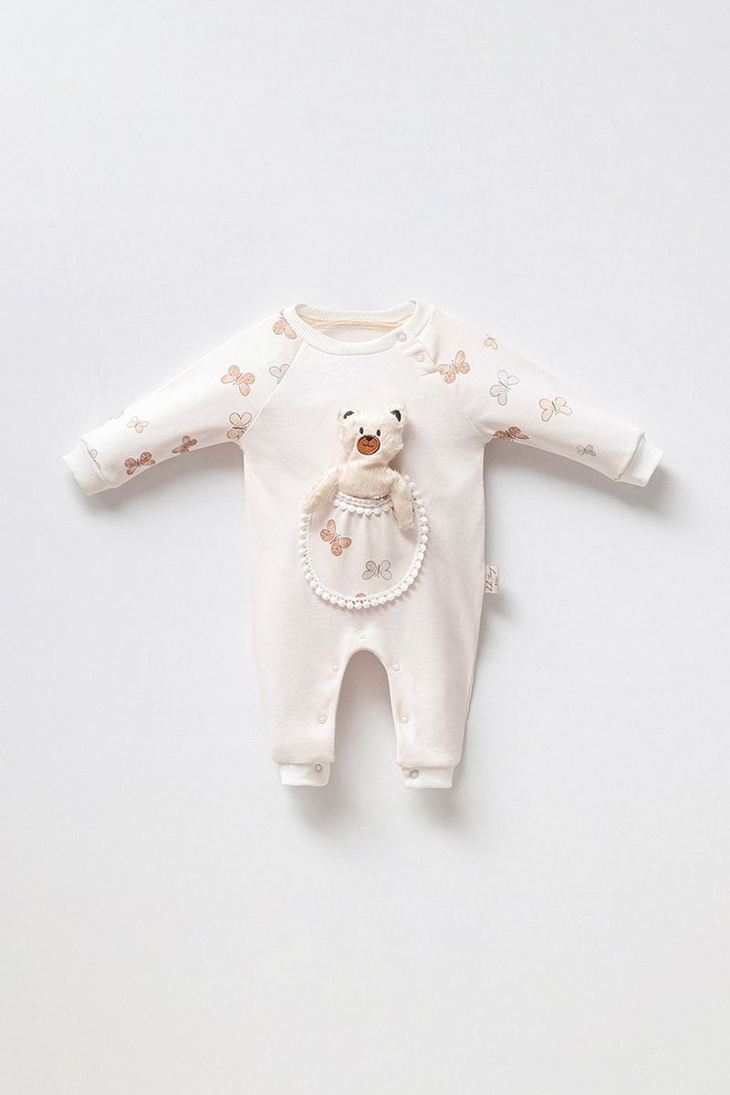Modam Bebek Modam Baby Sleeping Companion Organic Printed Unisex Baby Jumpsuit