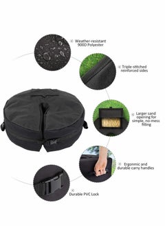 Y&D Patio Umbrella Base Weight Bag 18" Round Sand Stand Detachable Weatherproof Parasol Weights Bags Heavy Duty for Outdoor Flagpoles Easy to Carry Install  - Image 4