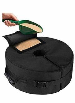 Y&D Patio Umbrella Base Weight Bag 18" Round Sand Stand Detachable Weatherproof Parasol Weights Bags Heavy Duty for Outdoor Flagpoles Easy to Carry Install  - Image 1