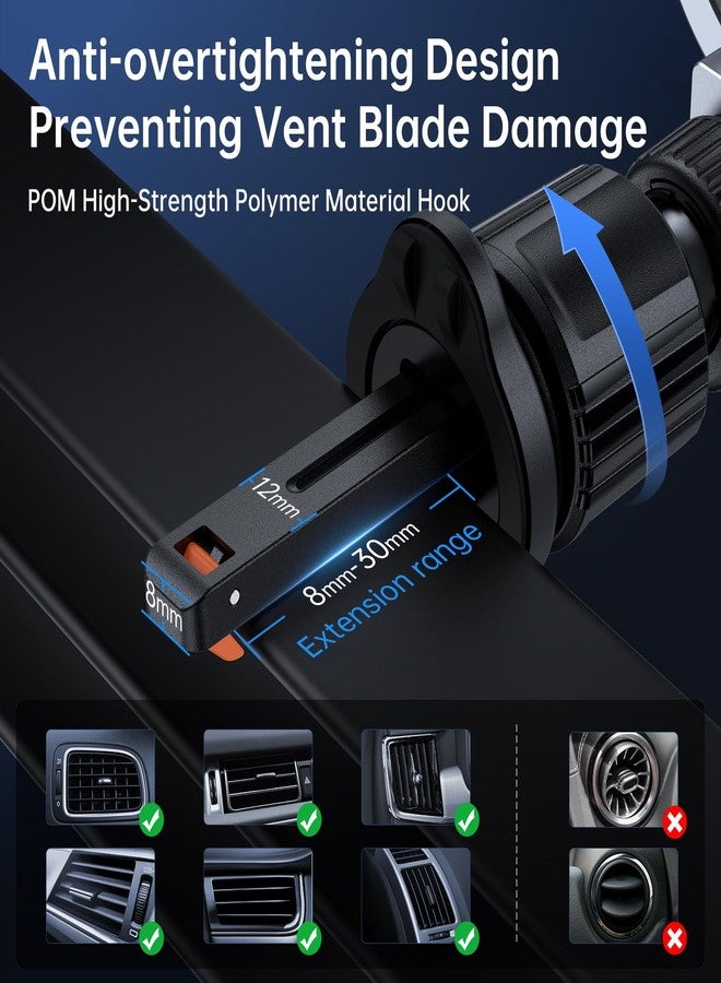 SYNCWIRE for MagSafe Car Mount【360° 】【N55 Strongest Magnet】 Magnetic Phone Holder for Car Vent, Hands Free Car Air Vent Accessories for Women Men iPhone 17 Pro Max 16 15 14 13, Samsung S25 All Phones - Image 3