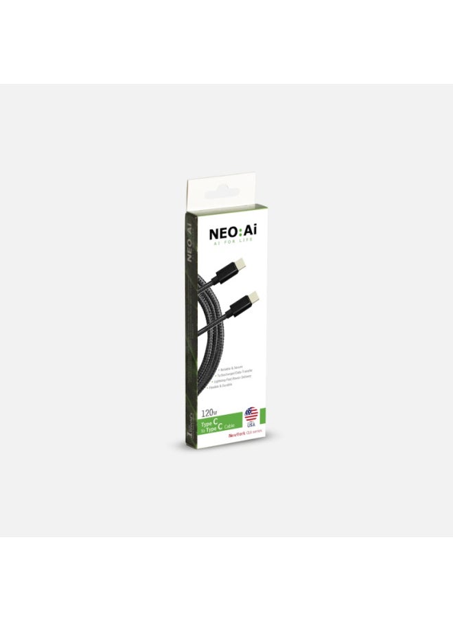 NEO:Ai NEO AI Full Function Data Cable Type-C - Type-C - 1 Meter - 300 W - Black - KY1006  - Image 1