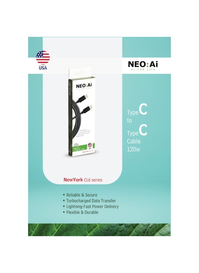 NEO:Ai NEO AI Full Function Data Cable Type-C - Type-C - 1 Meter - 300 W - Black - KY1006  - Image 2