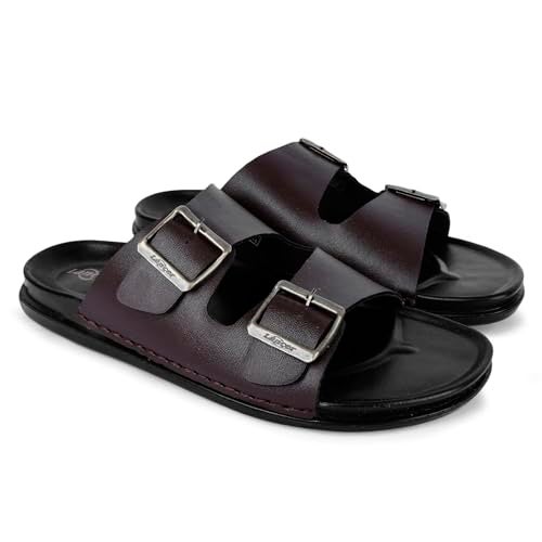 Lancer LUXE-5BRN Brown Double Density Soft Cushion Slippers, 7 - Image 1