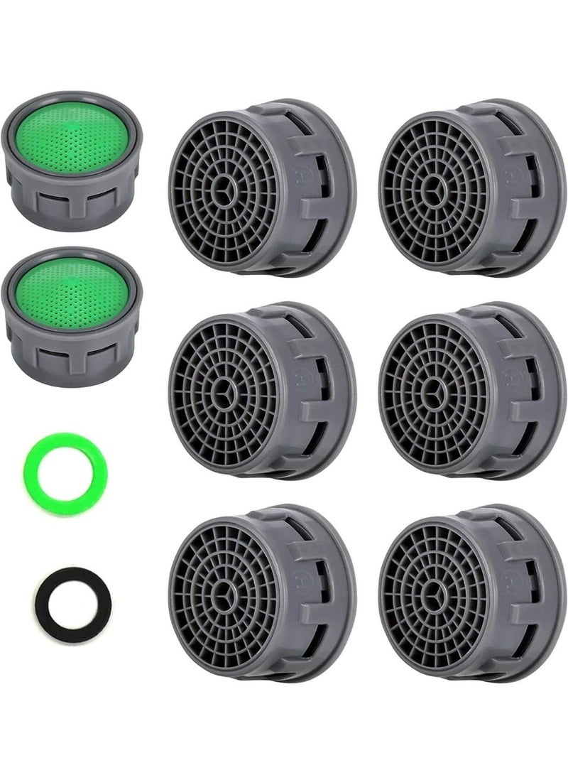 CLENEA 10 Pcs Faucet Aerator, Faucet Flow Restrictor Replacement Parts, Insert Sink Aerator, with Gasket, No Water Splashing, Sturdy and Durable, Suitable for Bathroom or Kitchen, Green - Image 1