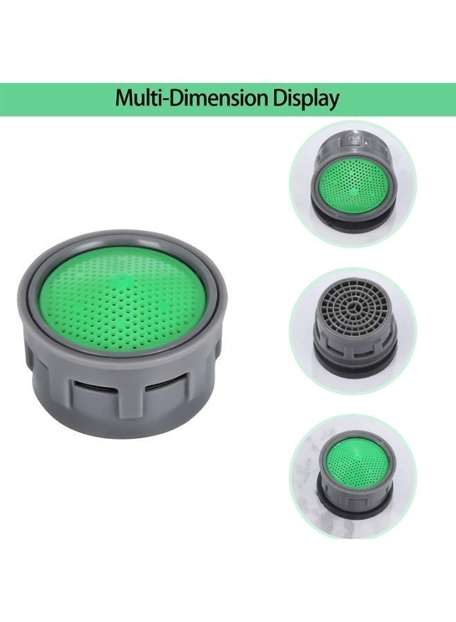 CLENEA 10 Pcs Faucet Aerator, Faucet Flow Restrictor Replacement Parts, Insert Sink Aerator, with Gasket, No Water Splashing, Sturdy and Durable, Suitable for Bathroom or Kitchen, Green - Image 5