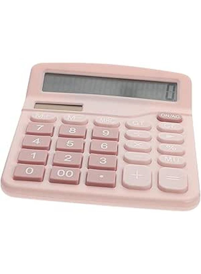 Solar Powered Calculator 12 Digit Large Display Portable for Students and Office Use - Image 1