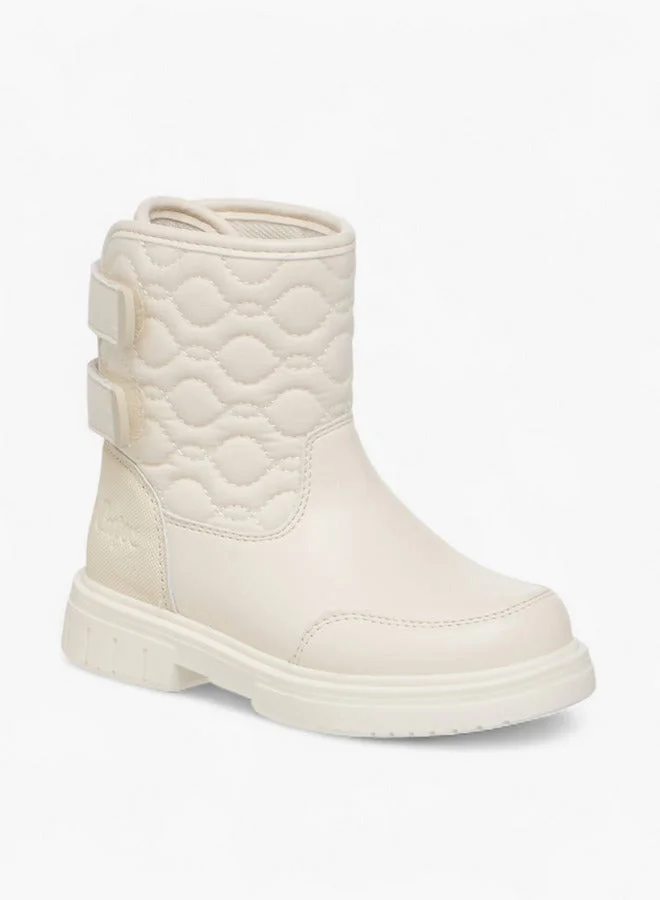 Lee Cooper Girls' Quilted Ankle Boots with Hook and Loop Closure