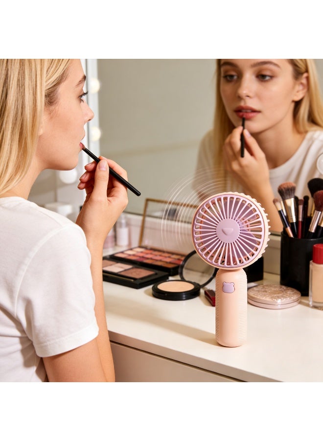 ACYYH Mini Portable Fan, Powerful Handheld Fan,Stay Cool Portable Handheld Fan, USB Rechargeable, Lightweight, Minimalist Design for Travel, Office, Home Use - Image 5