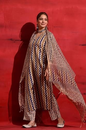 Kalaanj Kurta Set for Women || Women Kurta Set || 3pic Kurta for Women (Kurta-51-52-88) (in, Alpha, S, Regular, Multicolor 1) - Image 2