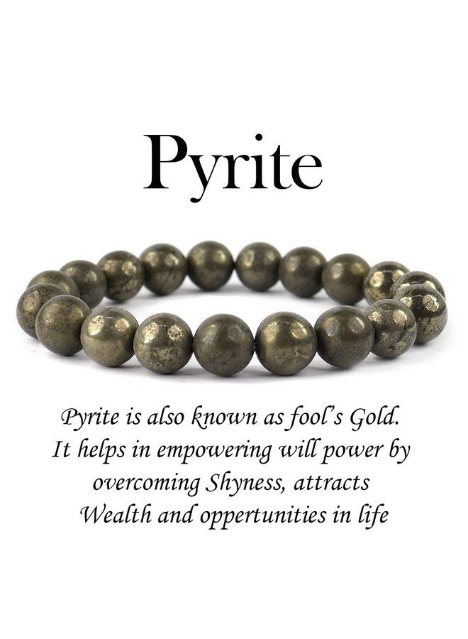 Reiki Crystal Products With Pyrite Bracelet For Unisex Adult (gold) - Image 4
