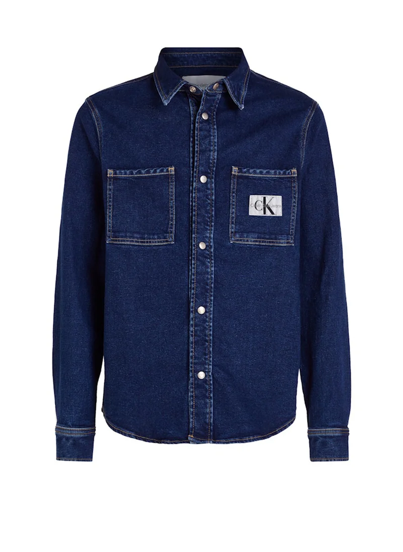 Calvin Klein Jeans Mid Wash Slim Fit Denim Shirt