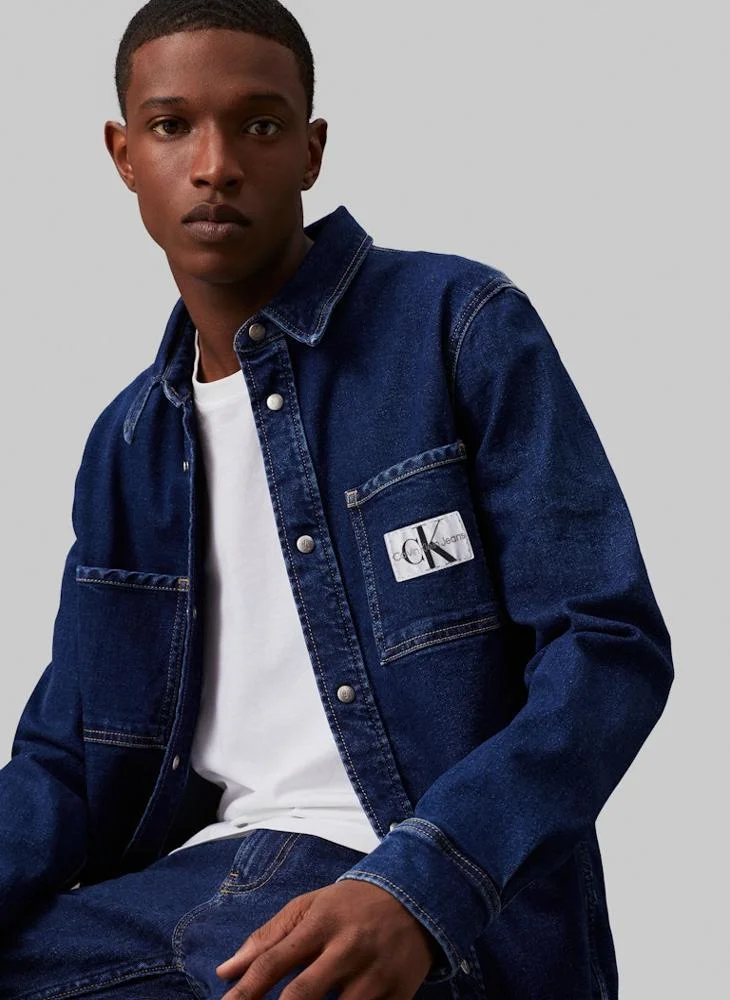 Calvin Klein Jeans Mid Wash Slim Fit Denim Shirt