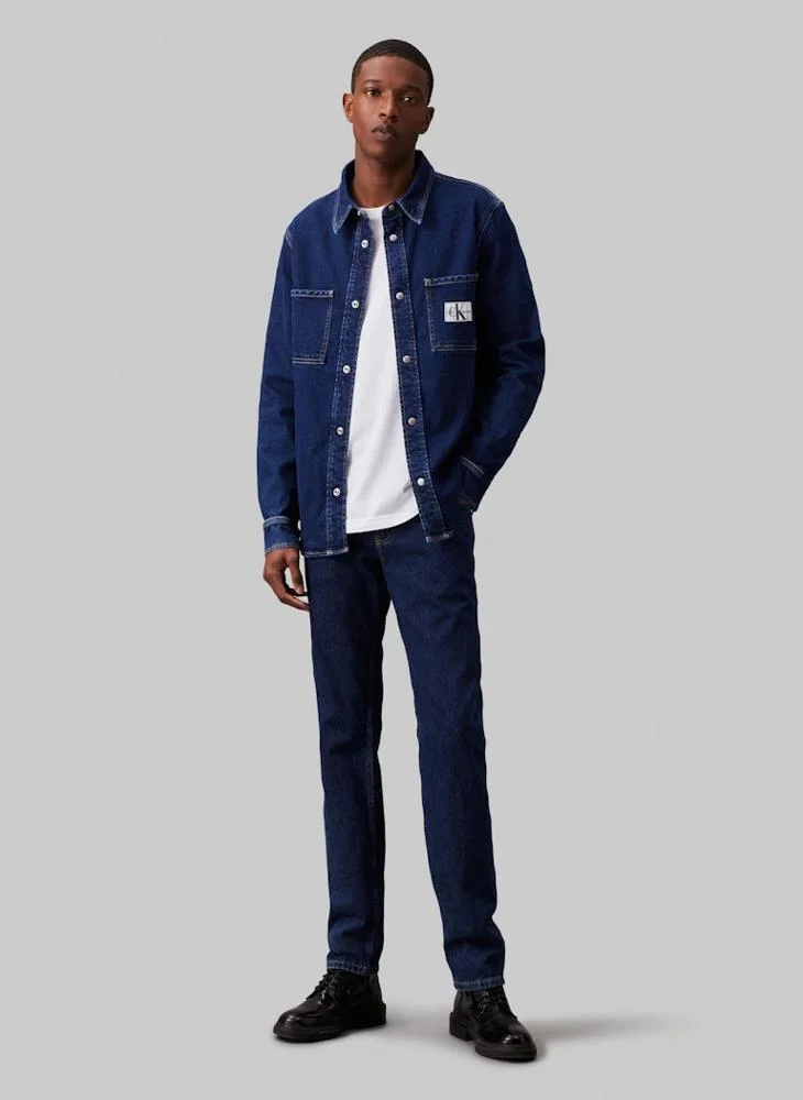 Calvin Klein Jeans Mid Wash Slim Fit Denim Shirt