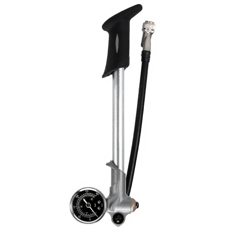 Giyo Mini Bike Pump: 300 PSI Aluminum Alloy Portable Pump - Built-In Pressure Gauge 360°Rotary Hose Bicycle Pump for Road Repair Flat Tire Quick Fix - Image 3