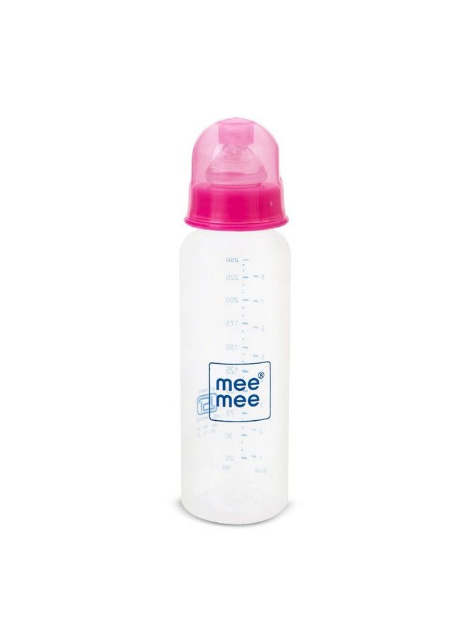 mee mee Baby Eazy Flo Premium Baby Feeding Bottle For Babies;Kids;Infants;Toddlers With Anti Colic Valve Wide Neck Nipple & Soft Silicone Teat (Pink 250Ml Single Pack) - Image 2