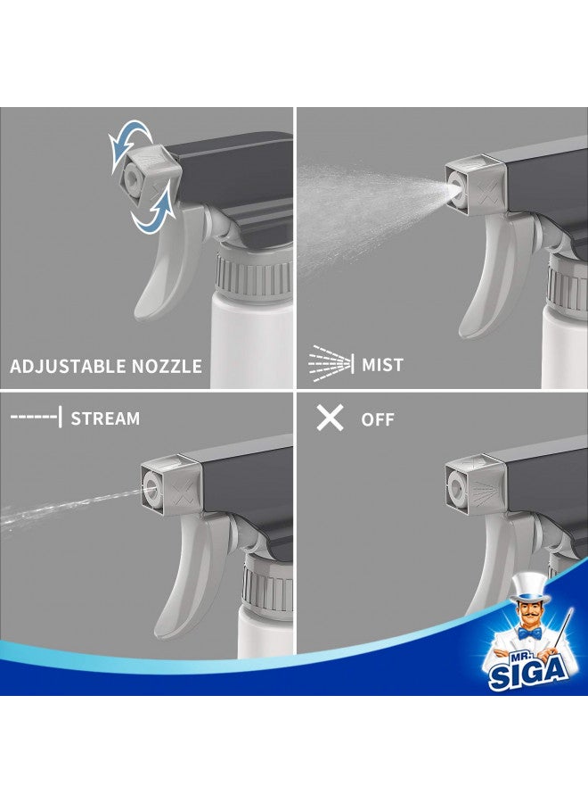 Mr Siga MR.SIGA 16 oz Empty Plastic Spray Bottles for Cleaning Solutions, Heavy Duty Household Reusable Spray Bottles with Measurements and Adjustable Leak Proof Nozzle, 3 Pack - Image 5