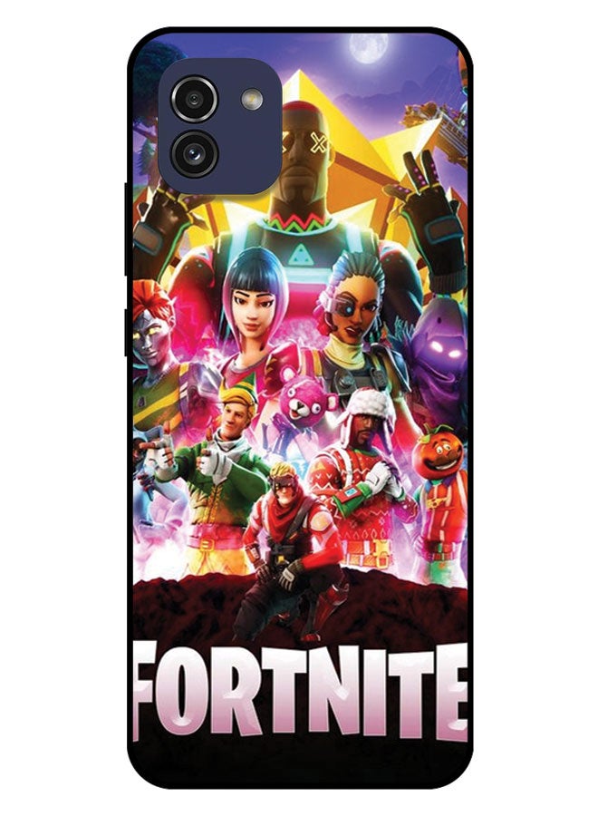 الصيد العين غطاء حماية مطبوع لهاتف سامسونج جالاكسي A03 - فورتنايت باتل رويال - Image 1