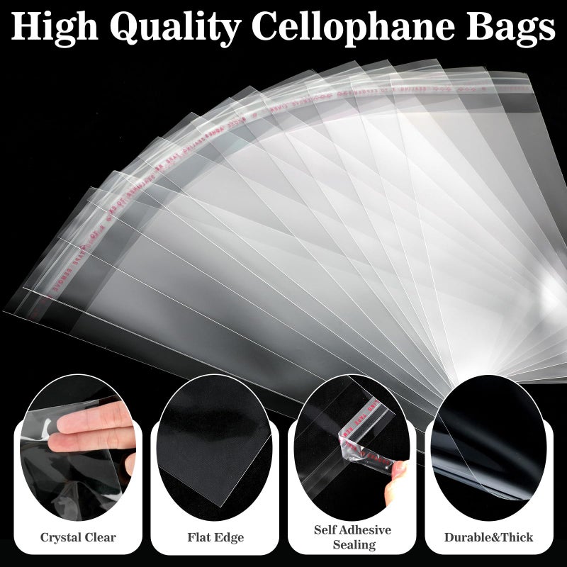 Miraclekoo 100Pcs Cake Money Box Transparent Bag Clear Paper Money Currency Sleeves Self Sealing Cellophane Money Bags - Image 4