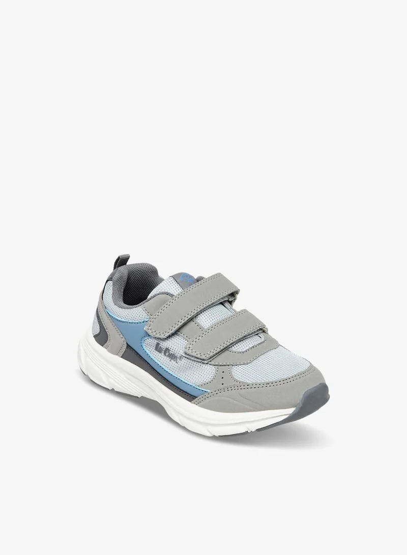 Lee Cooper Boys' Panelled Sneakers with Hook and Loop Closure
