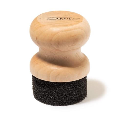 CLARKS Food Grade Mineral Oil  Wax Applicator for Round Wood Cutting Board Butcher Blocks Bamboo and Utensils  USA Maple Construction