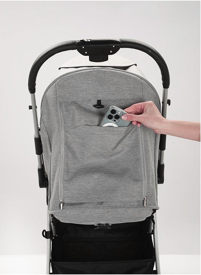 Kidilo Lightweight Stroller,Ultra-Compact Fold & Airplane Ready Travel Stroller, With rain cover and Storage basket Black  - Image 2