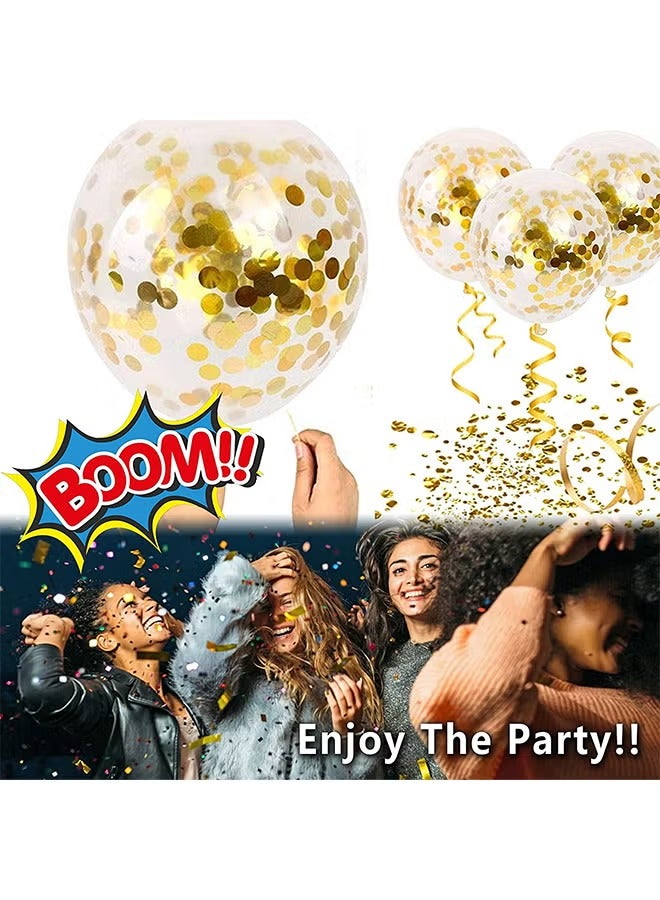 30-Piece Decorative Birthday Party Inflatable Balloon Set With Confetti 12inch - Image 2