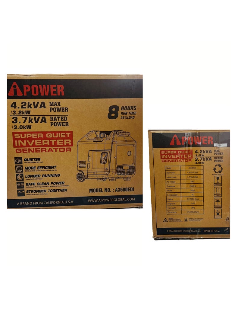 اي باور - 3500Watts العاكس مولد مولد البنزين الصامت - Image 1