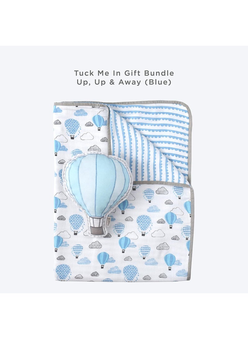 Masilo Masilo Up Up & Away Tuck Me in Gift Bundle (Blue) (Large Blanket (0-3 Years),Blue)  - Image 2