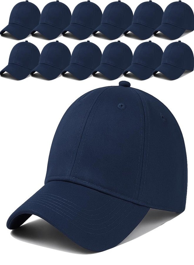ENCIGER Pack of 24 Unisex Baseball Caps - Adjustable Cotton Hats for Men & Women - Bulk Headwear Combo for Resale, Corporate Gifting, Outdoor, Uniform Use (Navy) - Image 1