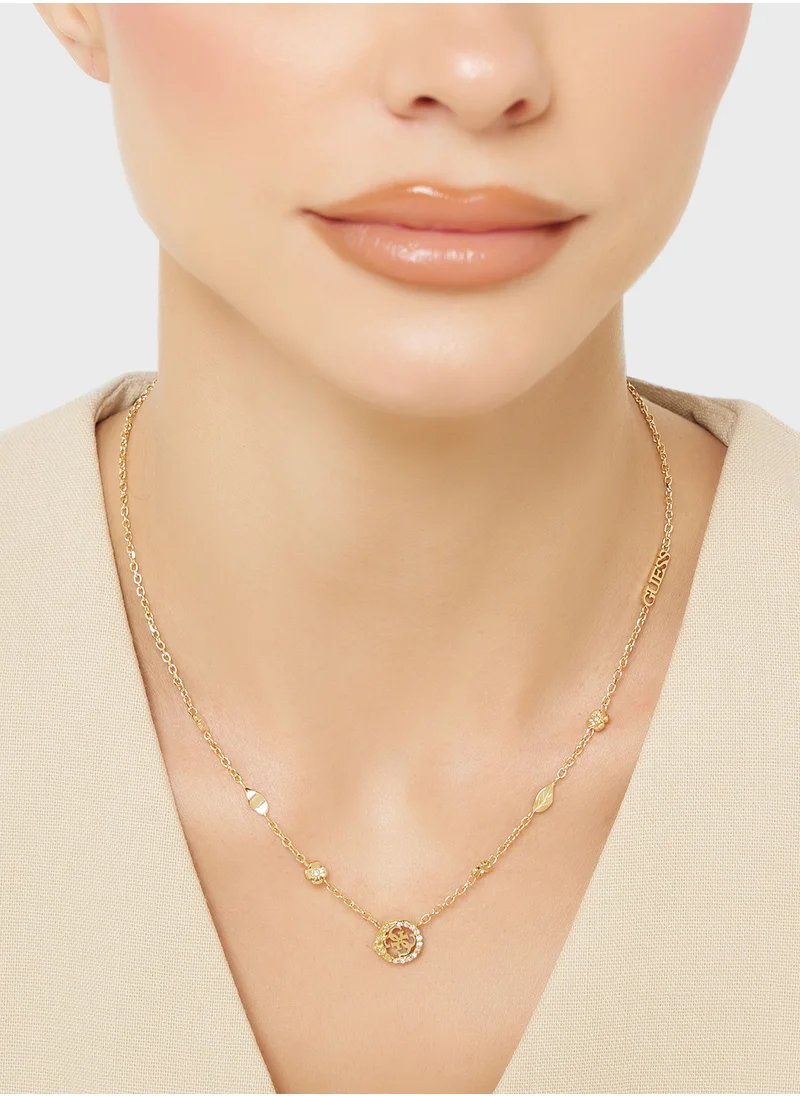 جس Jubn05038Jwygt/U 16-18 Inch 4G Flowers Necklace